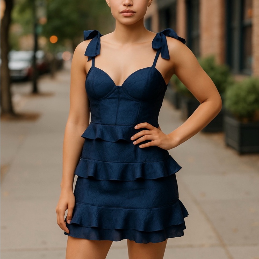 B Darlin Midnight Blue Dress